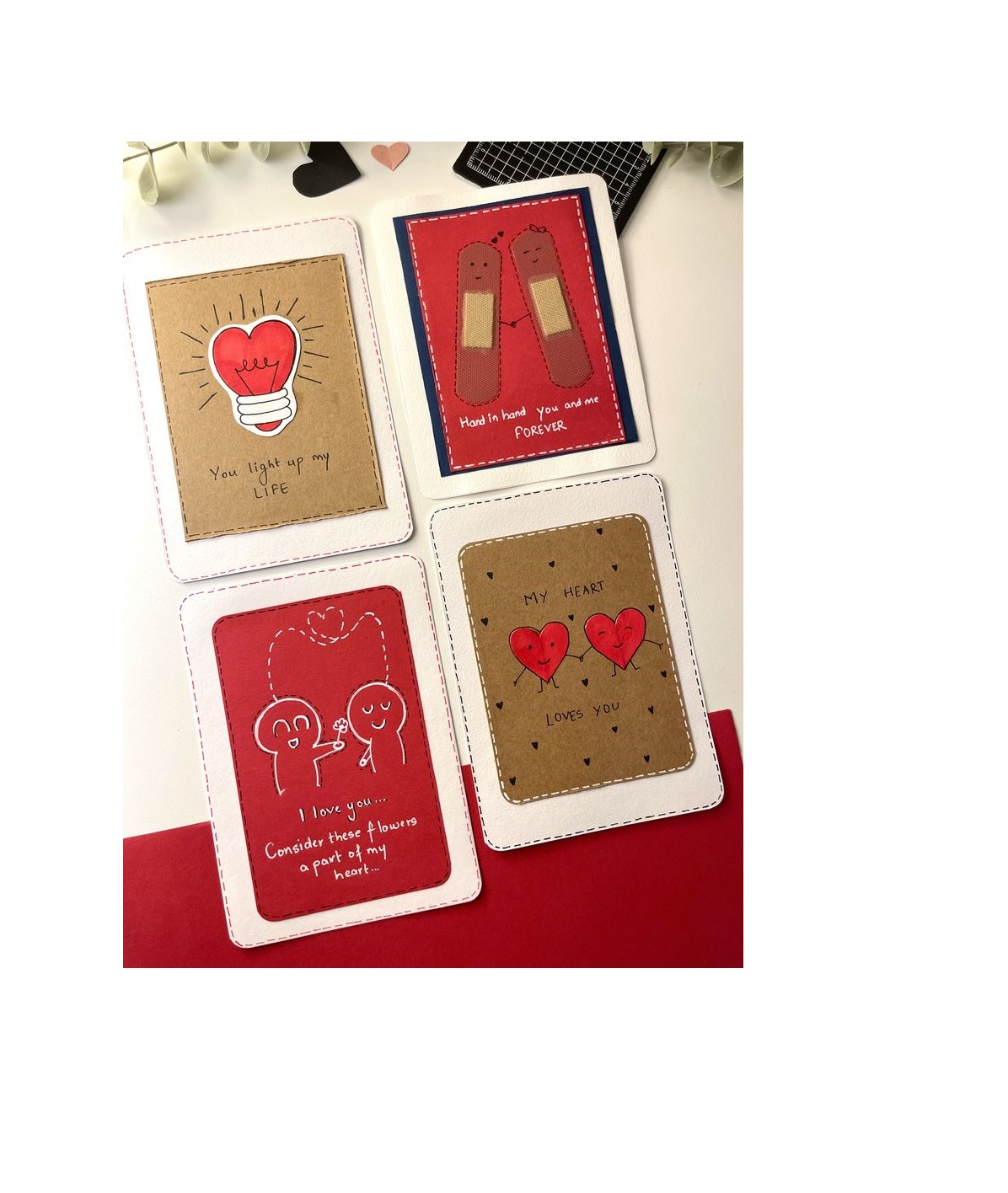 Handmade Valentine Card Set