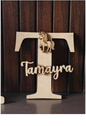 Wodden MDF Monogram