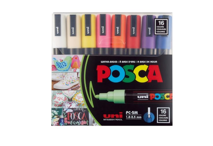 Uni Ball Posca Markers (16ps)
