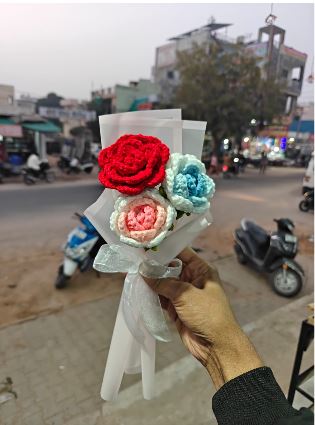 Handcrafted Rose's Crochet Trio
