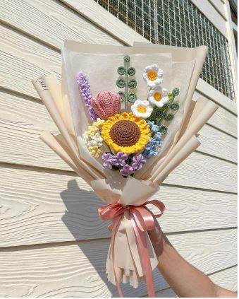 The Sunflower and Daisy Mixed Bouquet