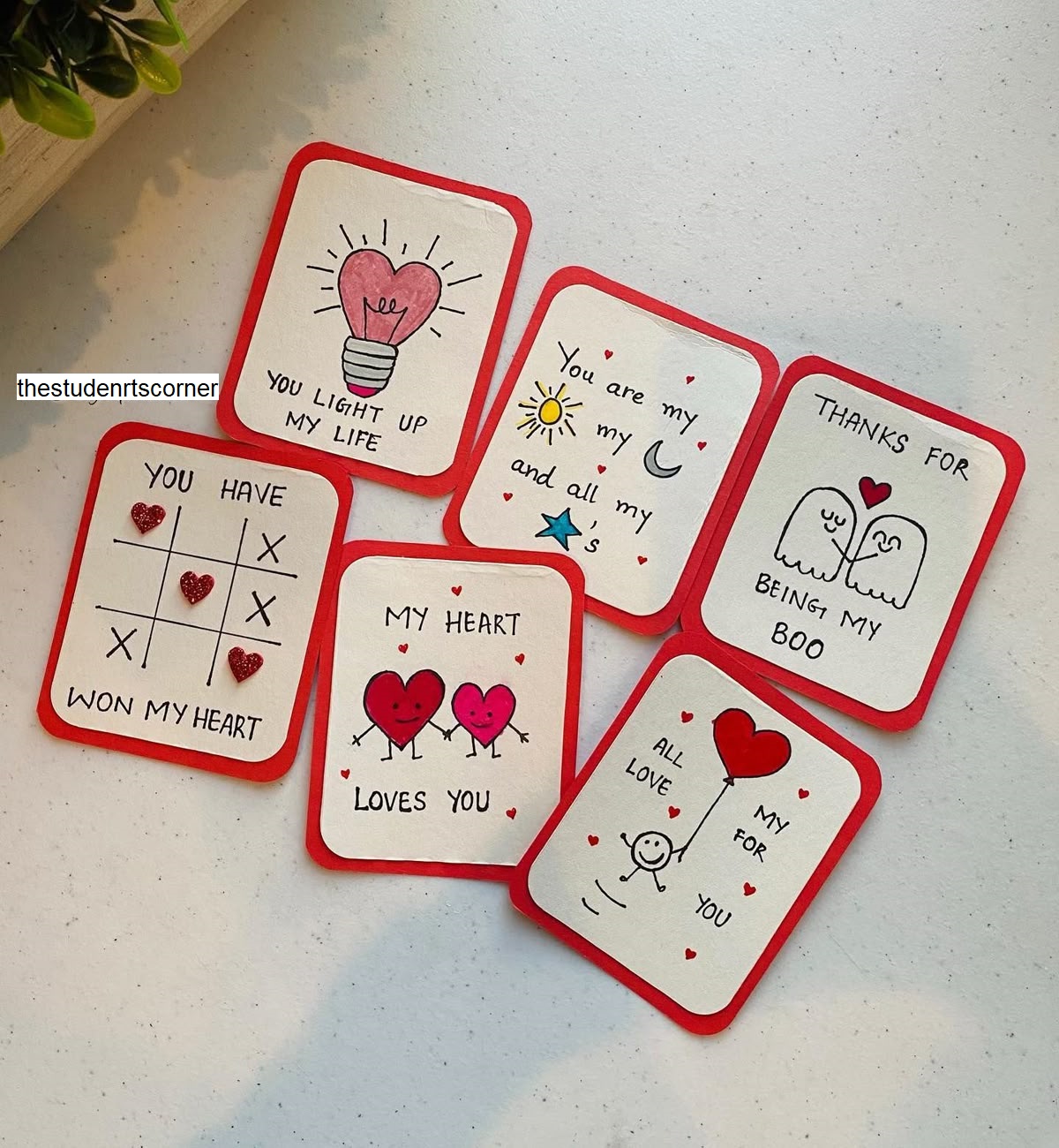 Cute Love Notes Cards - Handmade